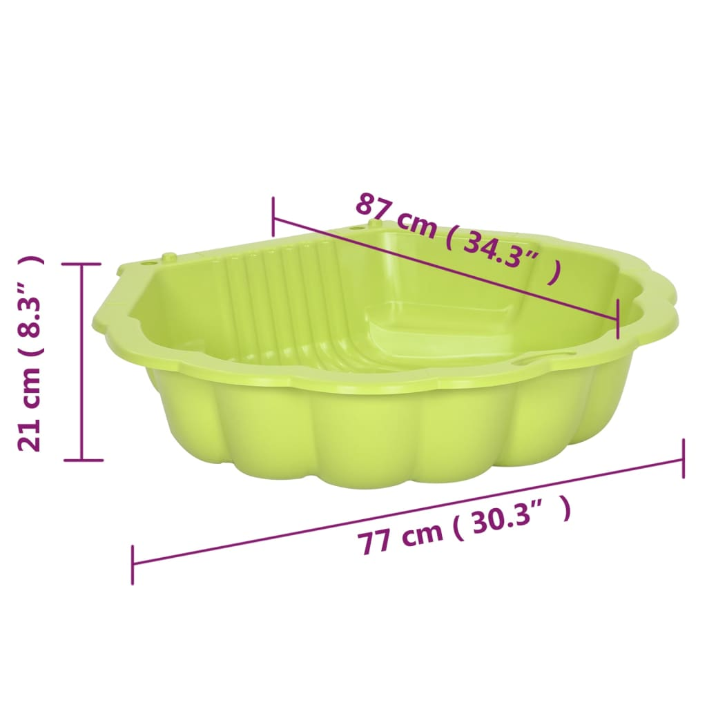 vidaXL Sandpits 2 pcs Green 77x87x21cm Plastic