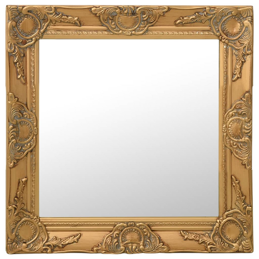 vidaXL Wall Mirror Baroque Style 50x50 cm Gold