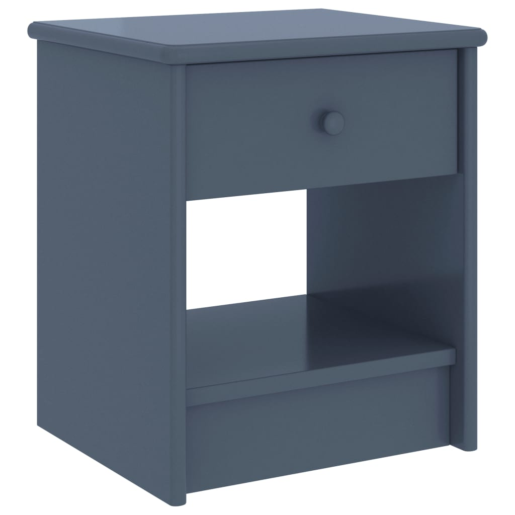 vidaXL Bedside Cabinet Light Grey 35x30x40 cm Solid Pinewood