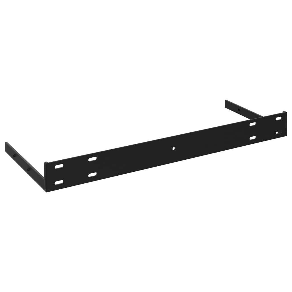 Floating Wall Shelf High Gloss Black 80x23.5x3.8 cm MDF