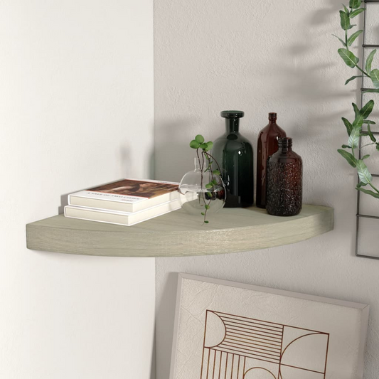 Floating Corner Shelf Oak 35x35x3.8 cm MDF