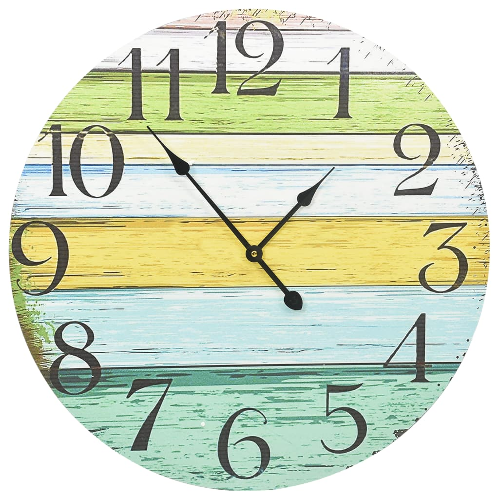 Wall Clock Multicolour 60 cm MDF