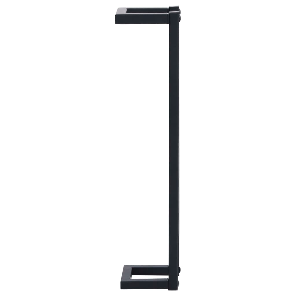 vidaXL Towel Rack Black 12.5x12.5x60 cm Iron