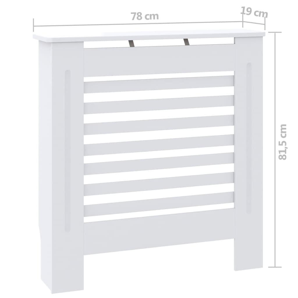 vidaXL MDF Radiator Cover White 78 cm