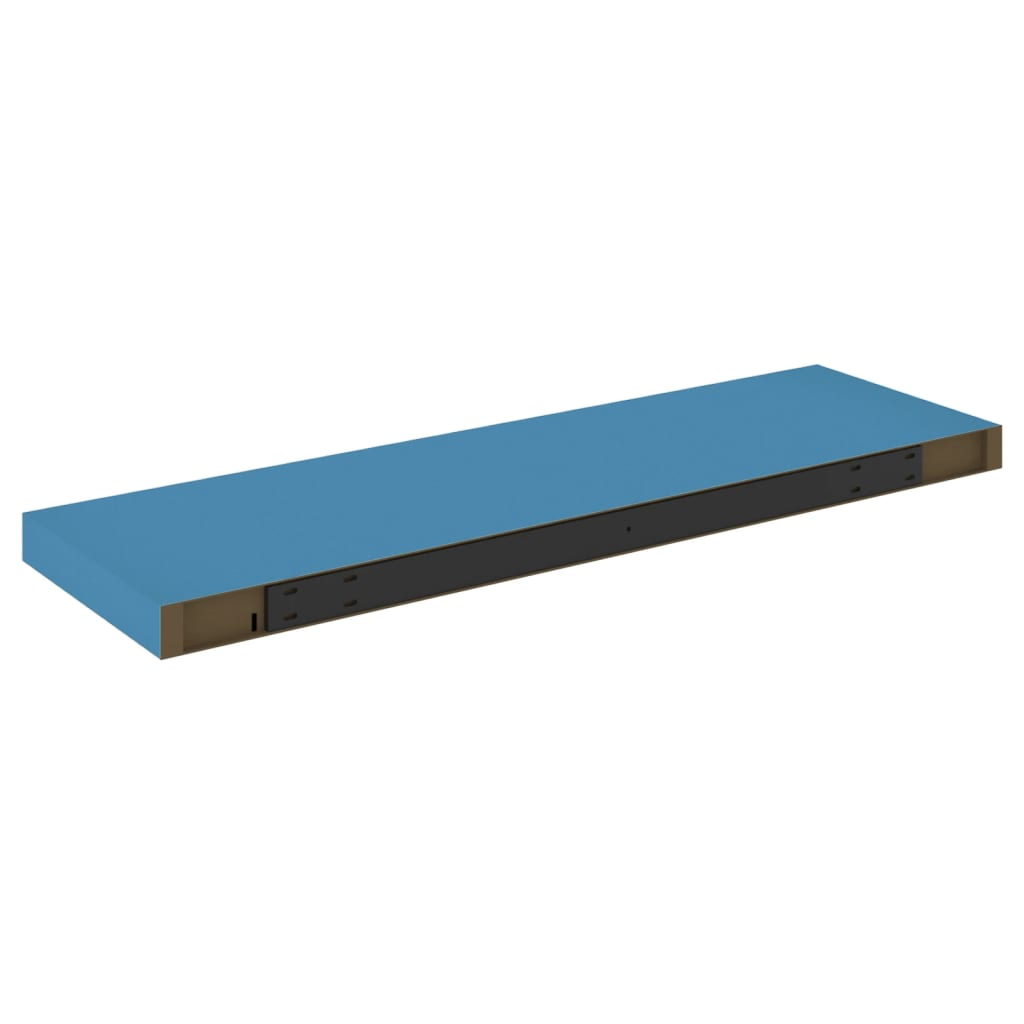 Floating Wall Shelf Blue 80x23.5x3.8 cm MDF