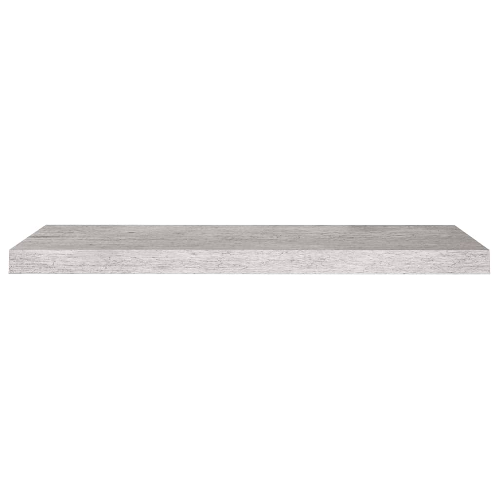 Floating Wall Shelves 2 pcs Concrete Grey 80x23.5x3.8 cm MDF