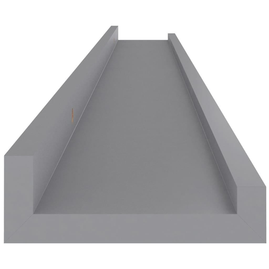 Wall Shelves 2 pcs Grey 100x9x3 cm