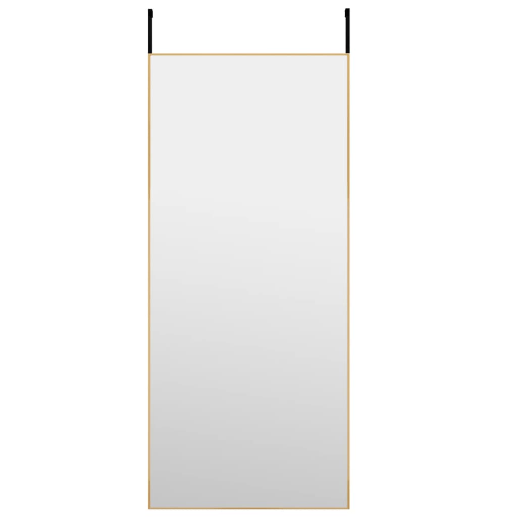 vidaXL Door Mirror Gold 40x100 cm Glass and Aluminium