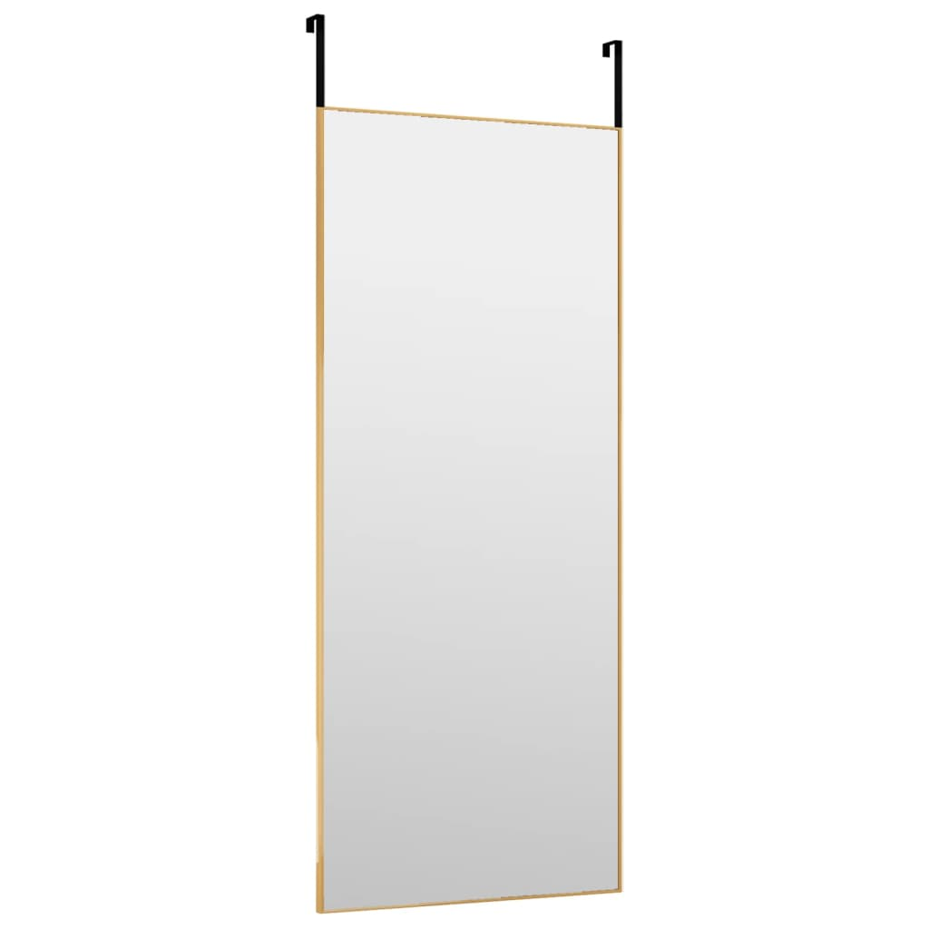 vidaXL Door Mirror Gold 40x100 cm Glass and Aluminium