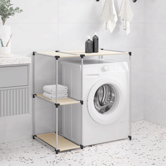 vidaXL Storage Rack over Washing Machine Cream 87x55x90.5 cm Iron