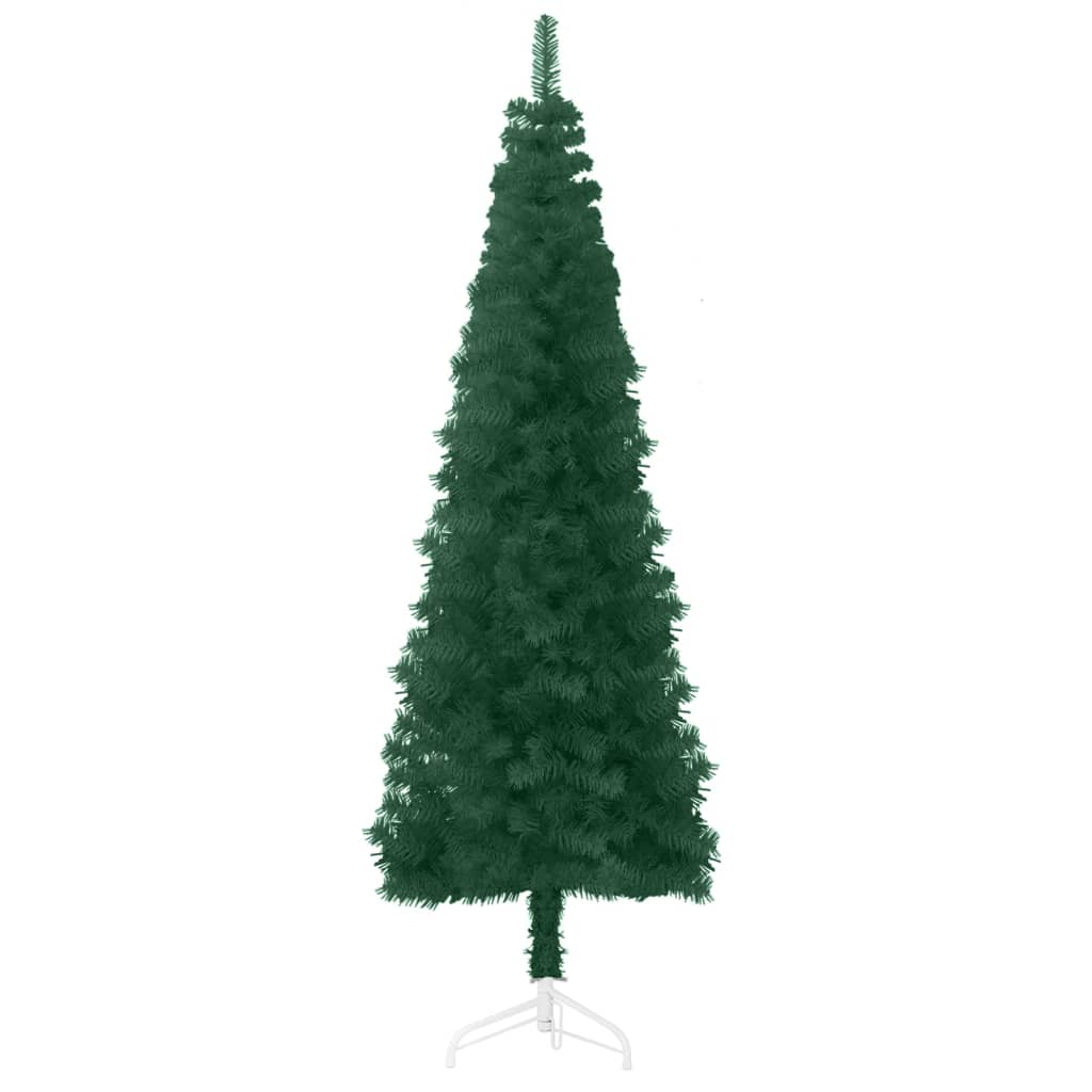 vidaXL Slim Artificial Half Christmas Tree with Stand Green 180 cm