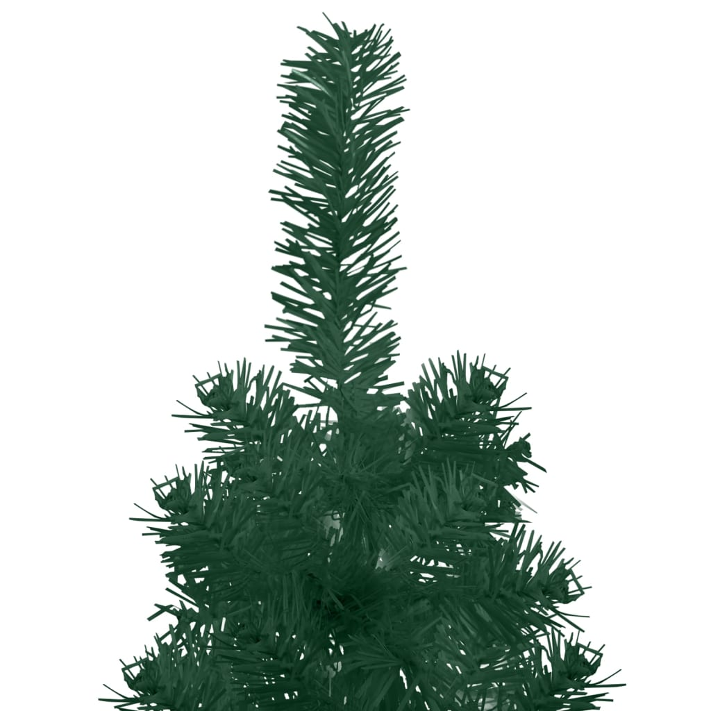 vidaXL Slim Artificial Half Christmas Tree with Stand Green 180 cm