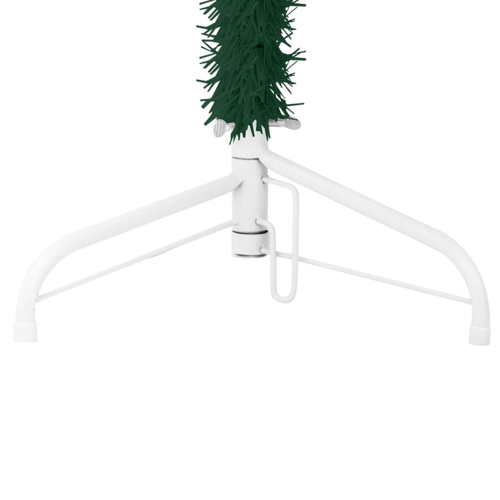 vidaXL Slim Artificial Half Christmas Tree with Stand Green 180 cm