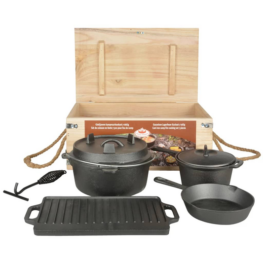 Esschert Design Seven Piece Campfire Cooking Set Black FF240