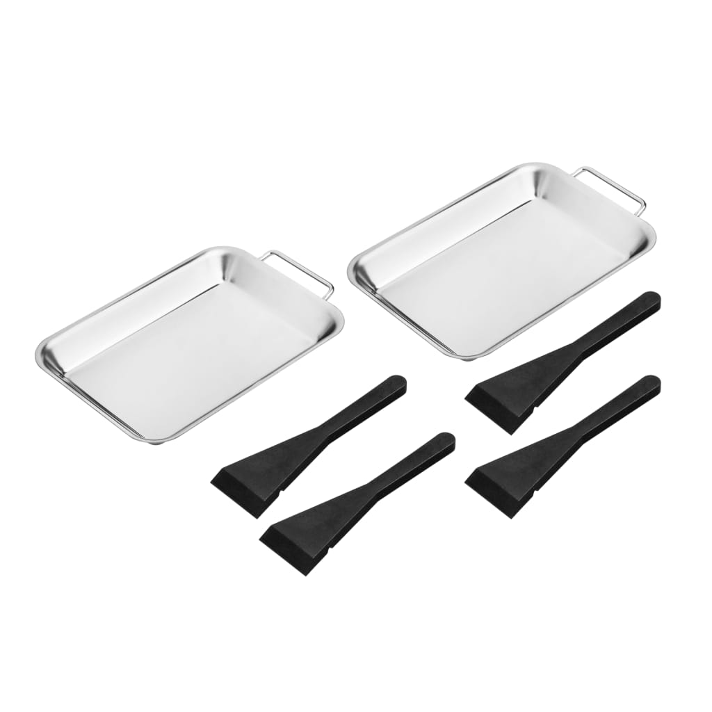 HI 6 Piece BBQ Grill Pans Set Stainless Steel