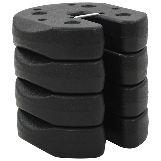 Gazebo Weight Plates 4 pcs Black 220x50 mm Concrete