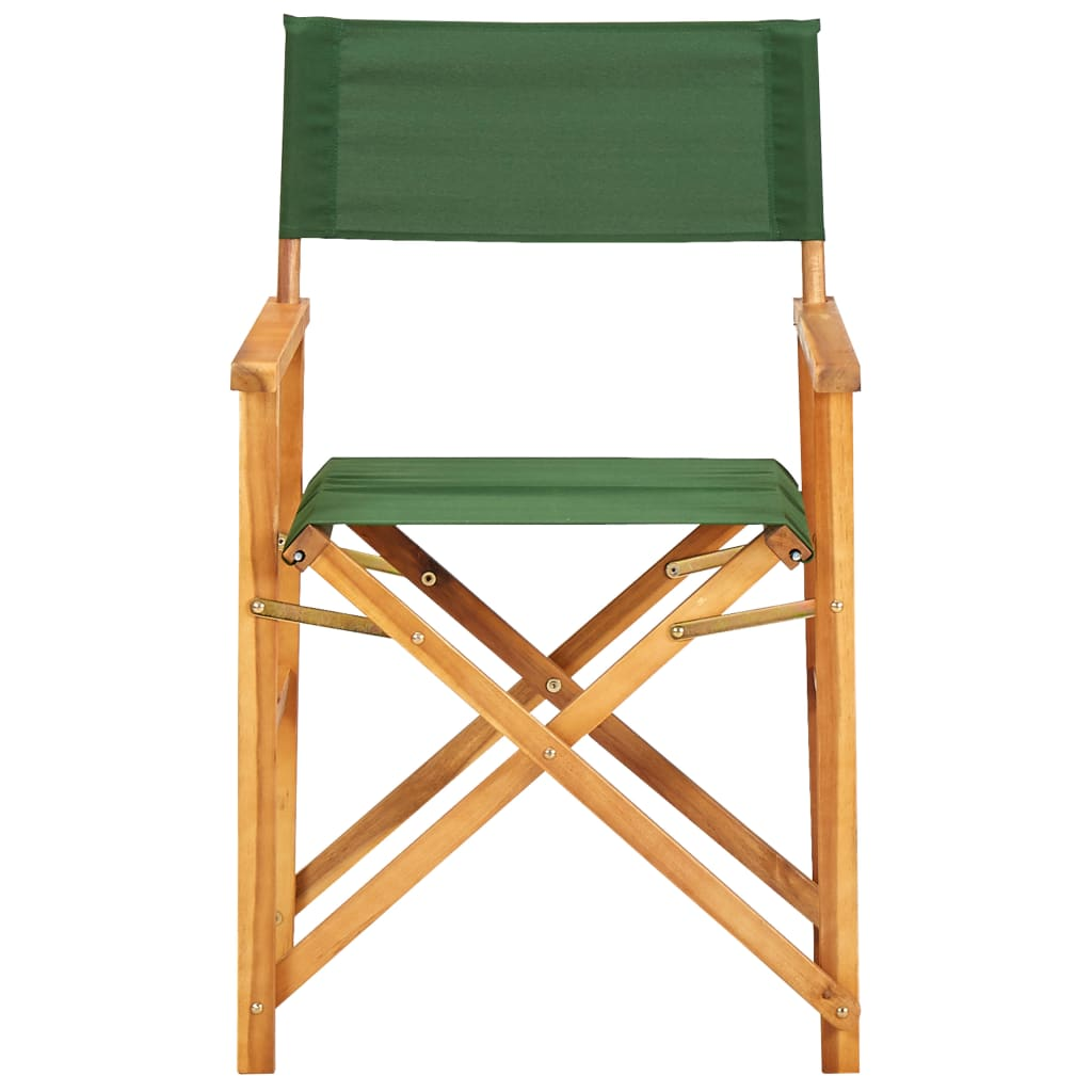 vidaXL Director's Chair Solid Acacia Wood Green