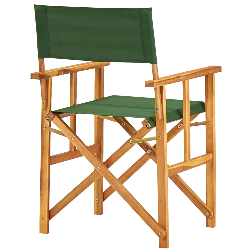 vidaXL Director's Chair Solid Acacia Wood Green