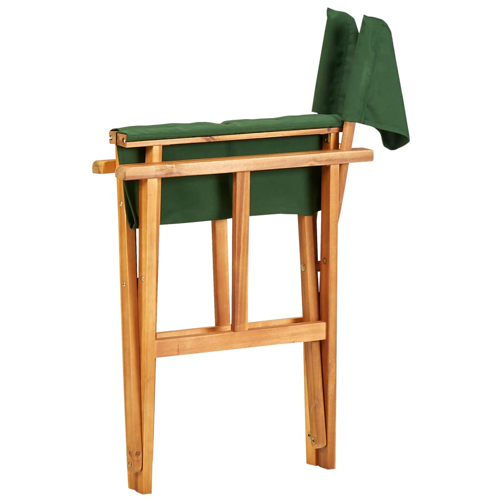 vidaXL Director's Chair Solid Acacia Wood Green