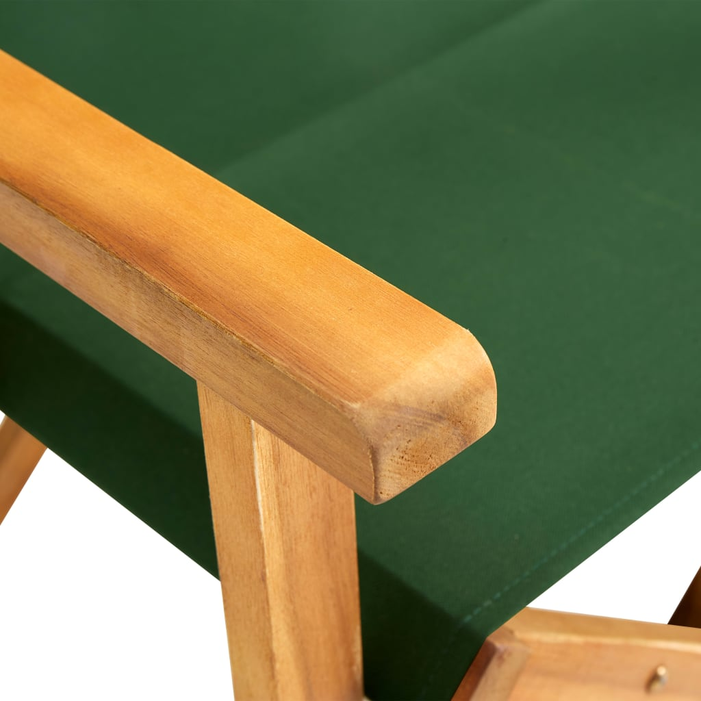 vidaXL Director's Chair Solid Acacia Wood Green