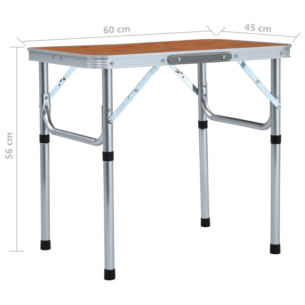 Folding Camping Table Aluminium 60x45 cm