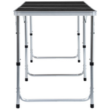 Foldable Camping Table Grey Aluminium 180x60 cm