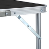 Foldable Camping Table Grey Aluminium 180x60 cm