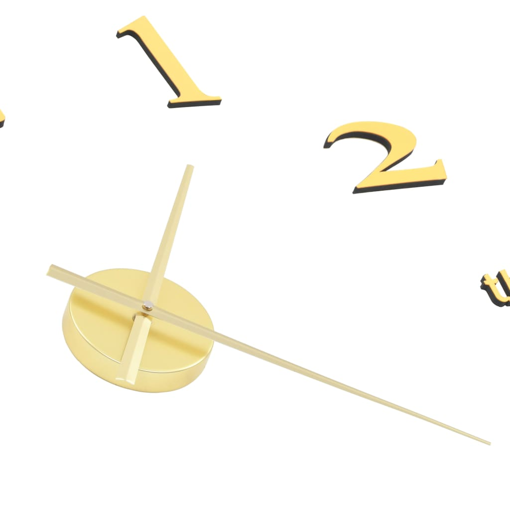 vidaXL 3D Wall Clock Modern Design 100 cm XXL Gold