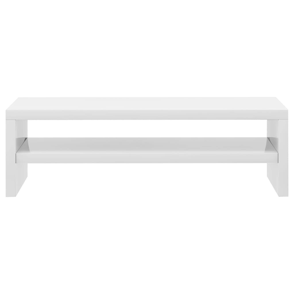 Monitor Stand High Gloss White 42x24x13 cm Engineered Wood