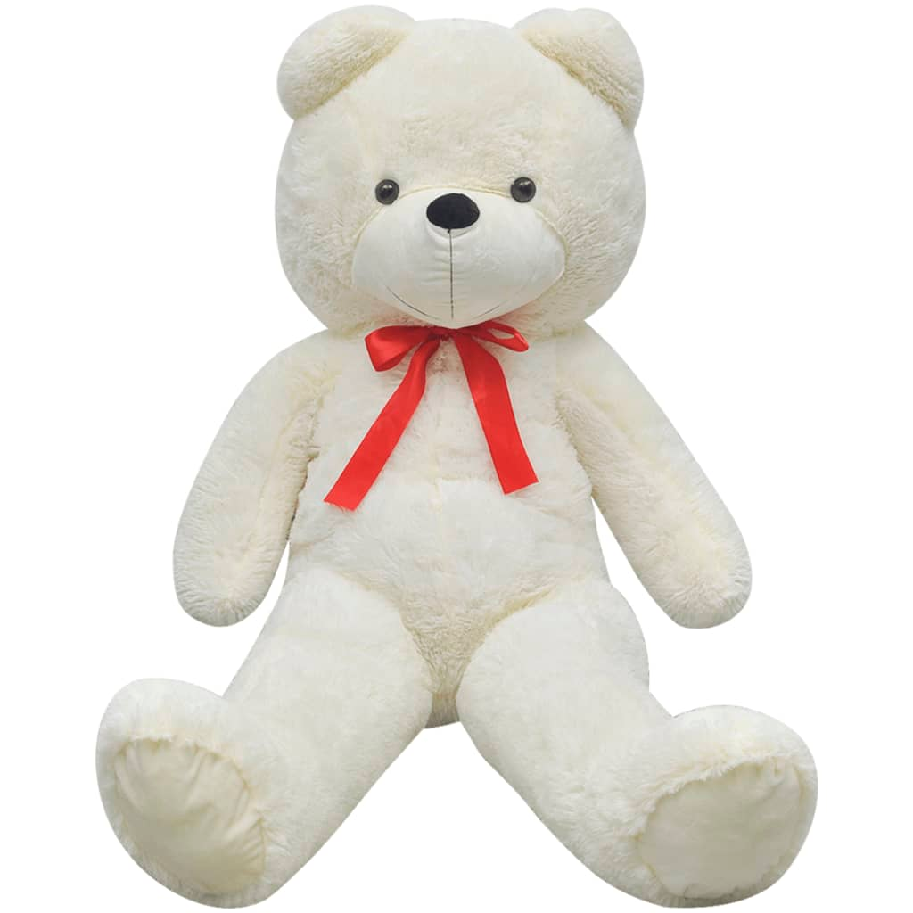 vidaXL XXL Soft Plush Teddy Bear Toy White 135 cm