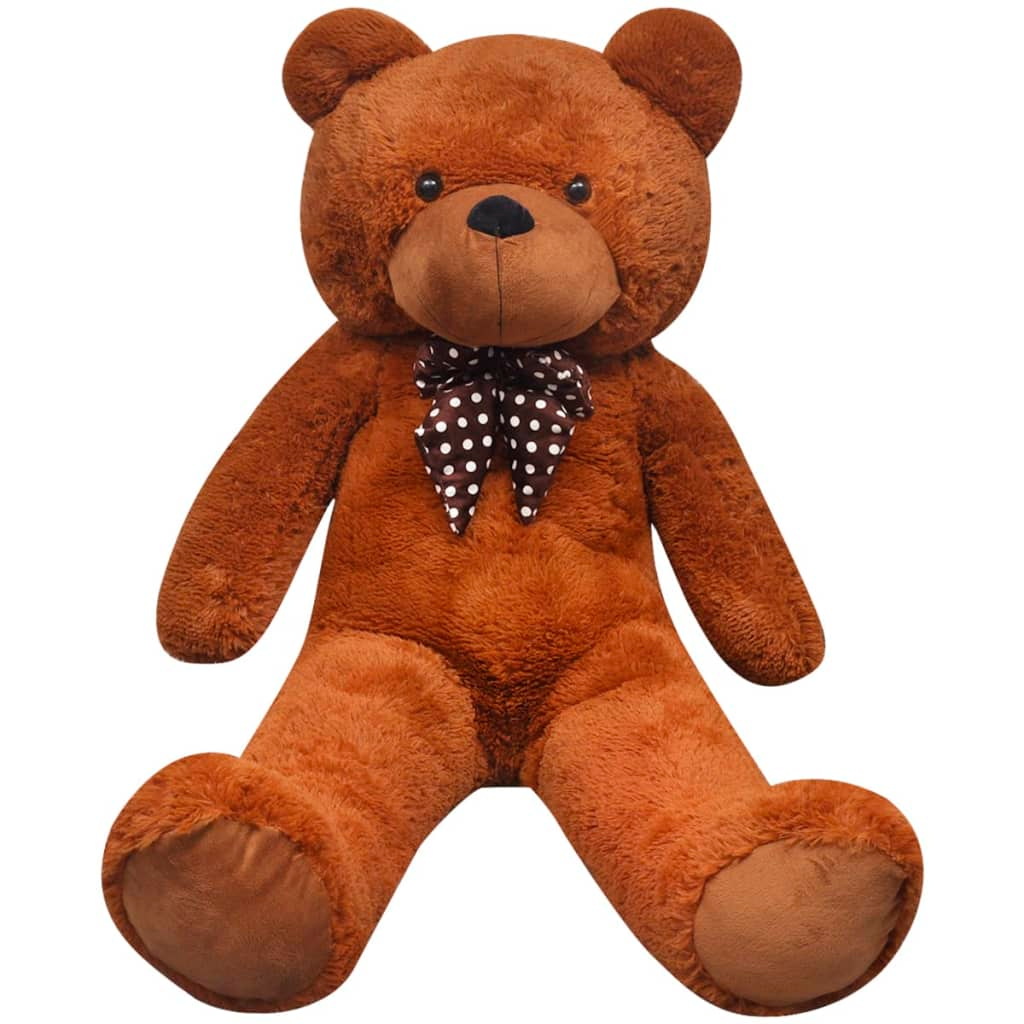 vidaXL XXL Soft Plush Teddy Bear Toy Brown 135 cm