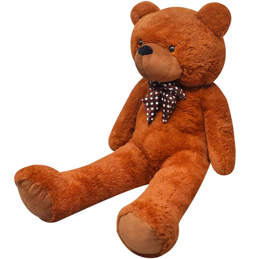 vidaXL XXL Soft Plush Teddy Bear Toy Brown 160 cm