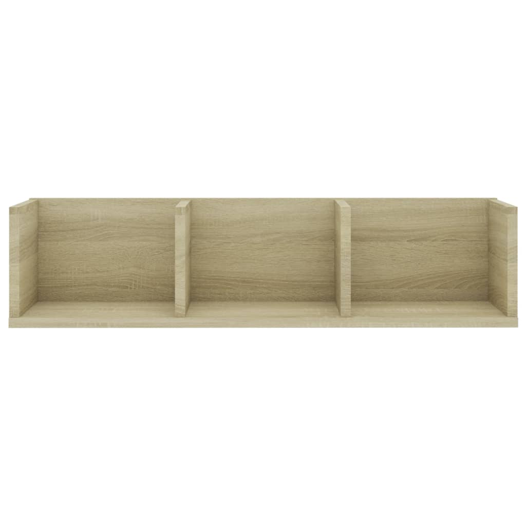 CD Wall Shelf Sonoma Oak 75x18x18 cm Engineered Wood