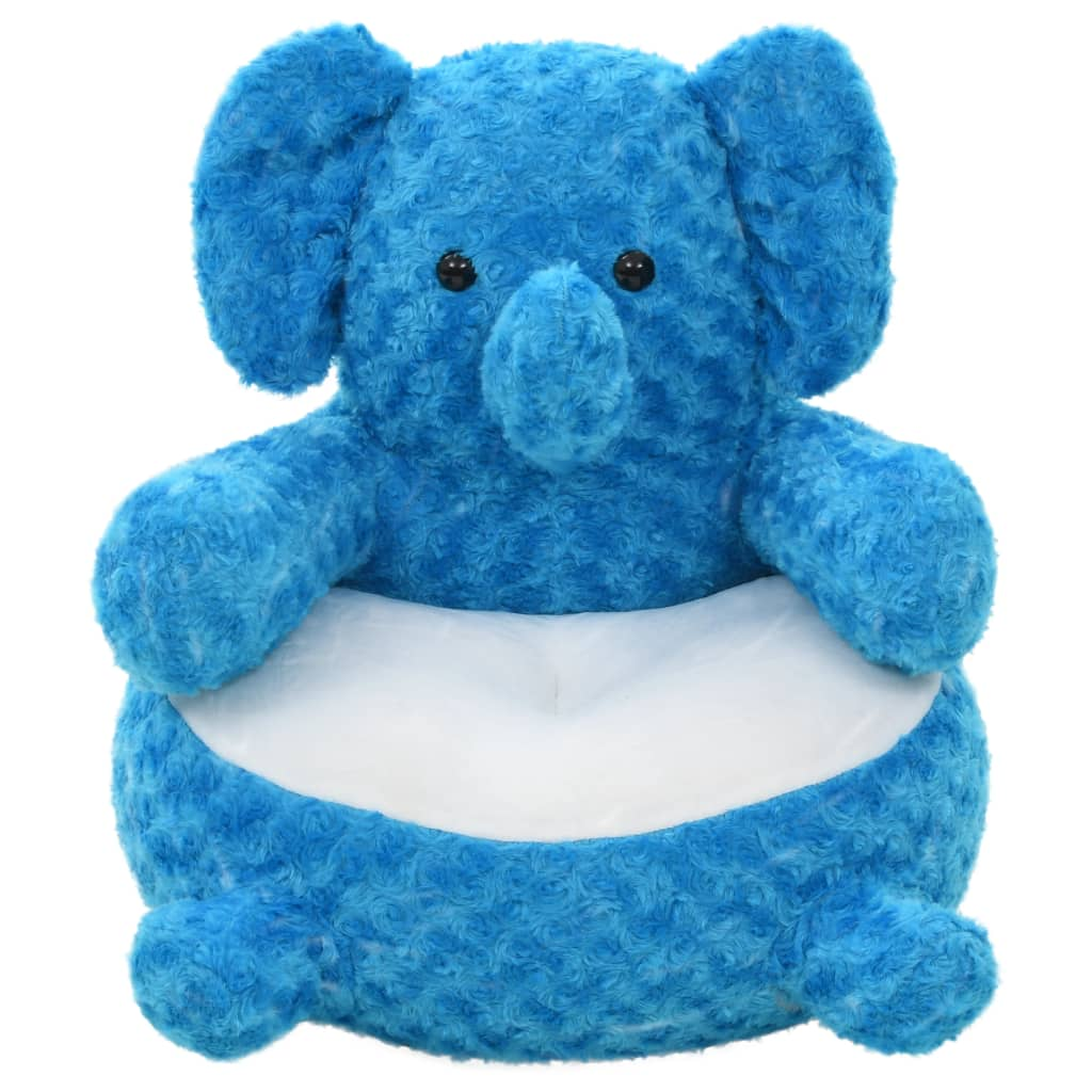 vidaXL Elephant Cuddly Toy Plush Blue