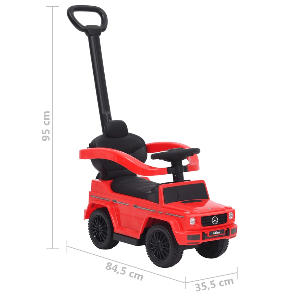 vidaXL Push Walk Car Mercedes-Benz G63 Red