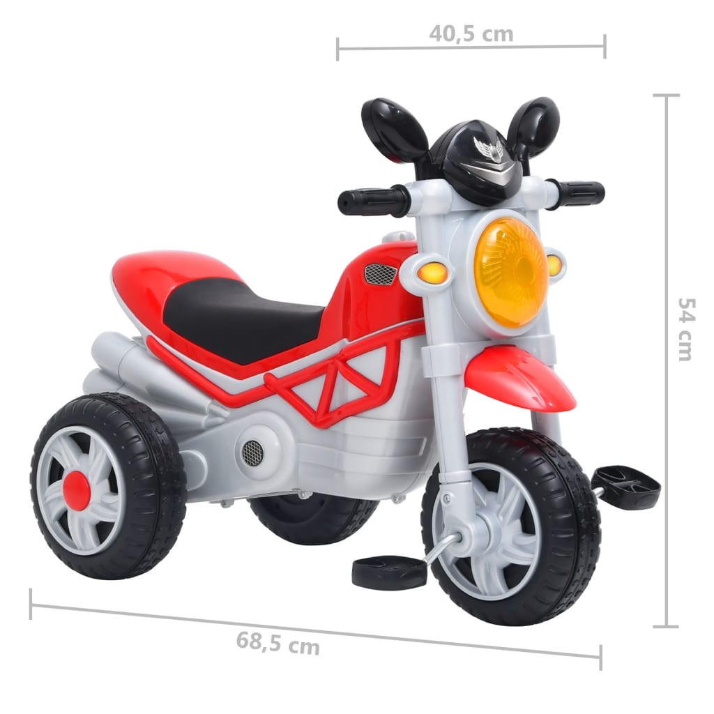 vidaXL Kids Trike Red