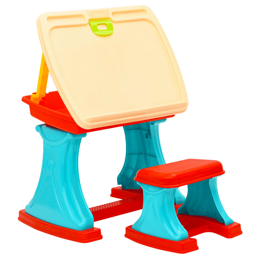 vidaXL Children Learning Desk & Easel Adjustable