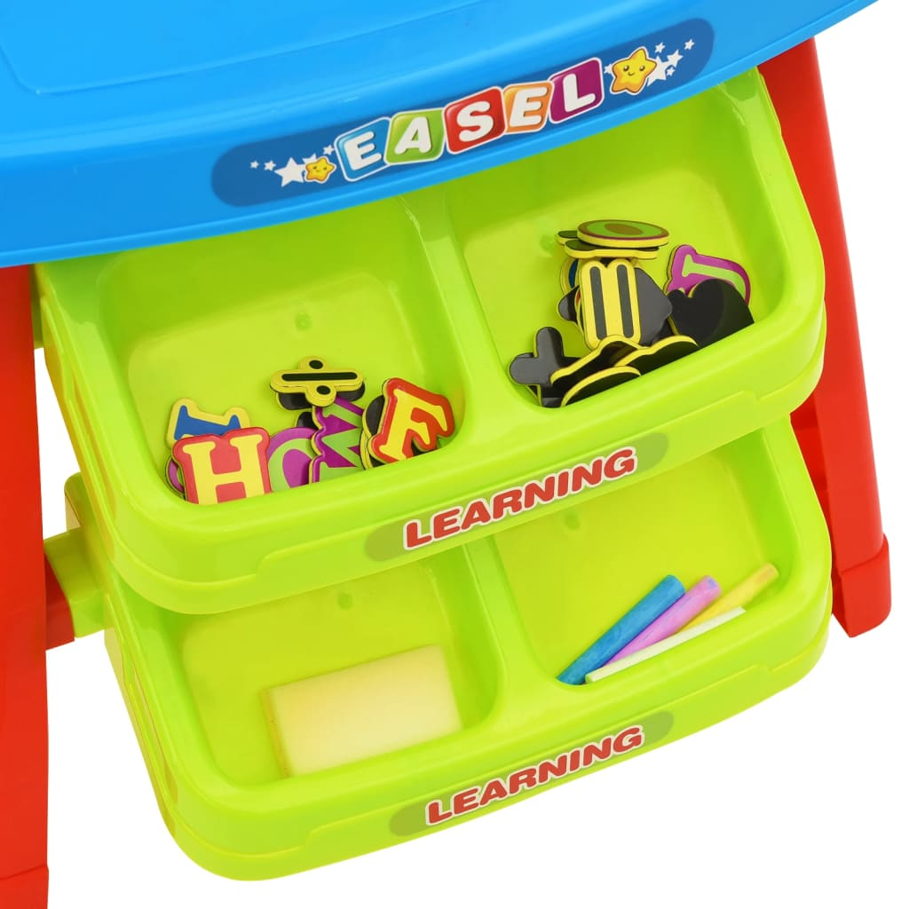 vidaXL 3-1 Children Easel and Learning Desk Play Set