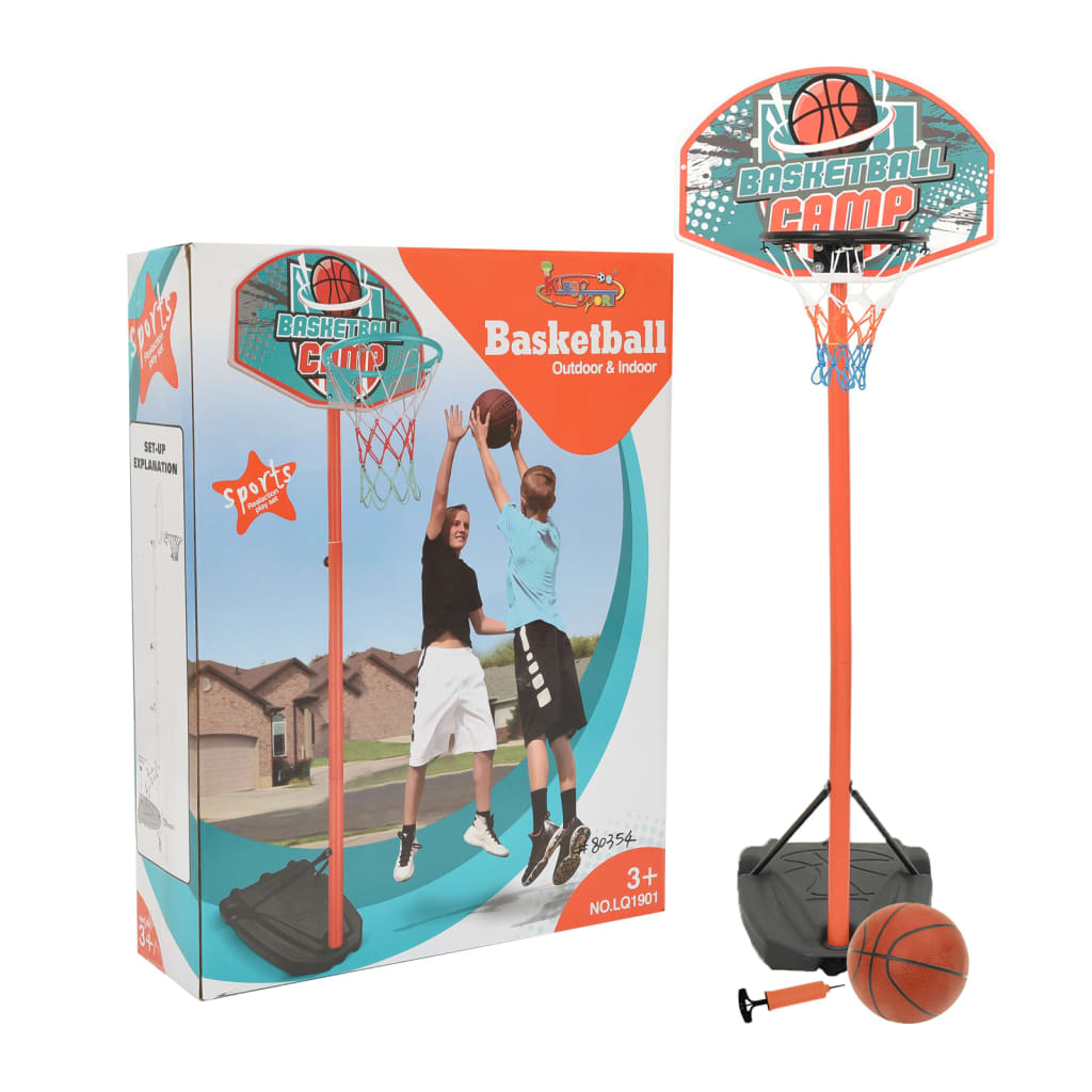 vidaXL Portable Basketball Play Set Adjustable 180-230 cm