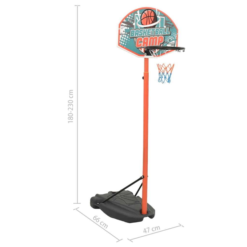 vidaXL Portable Basketball Play Set Adjustable 180-230 cm