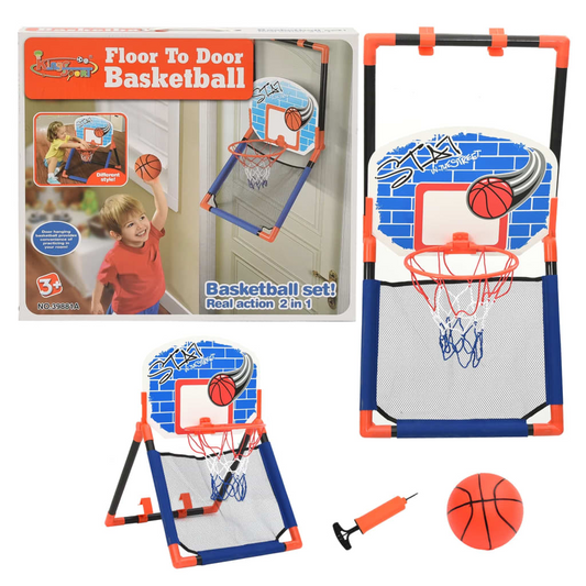 vidaXL Children Basketball Set Multifunctional Floor and Wall