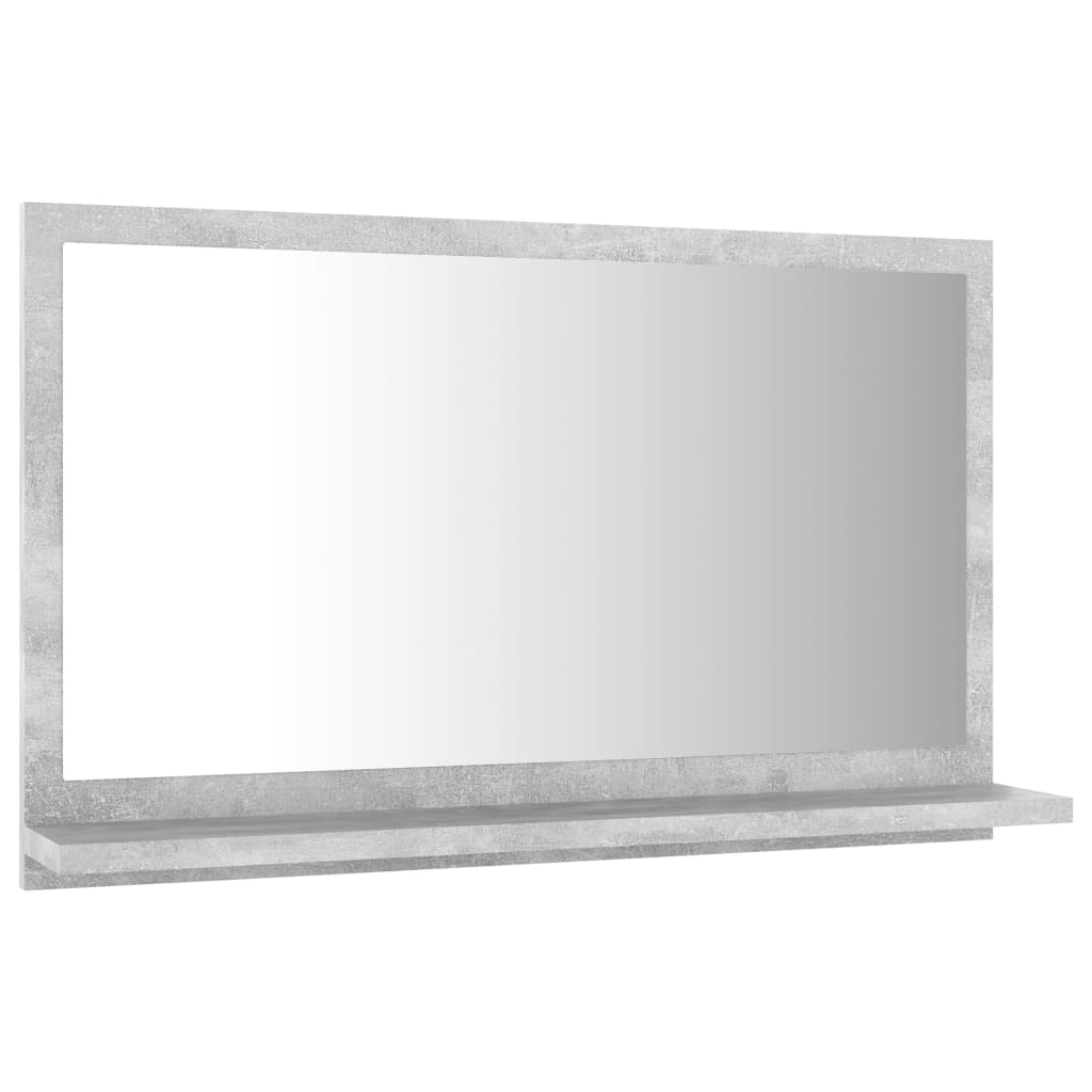 Bathroom Mirror Concrete Grey 60x10.5x37 cm Engineered Wood