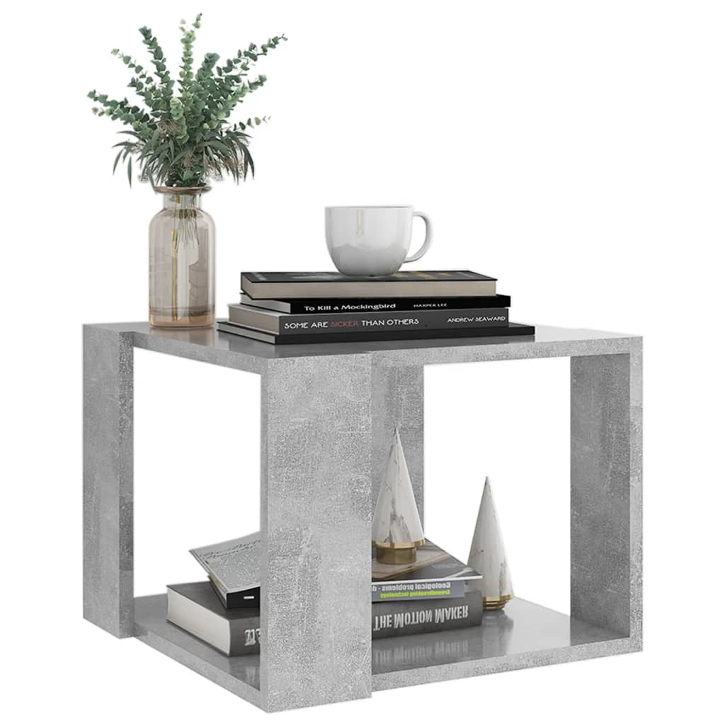 Coffee Table Concrete Grey 40x40x30 cm Engineered Wood