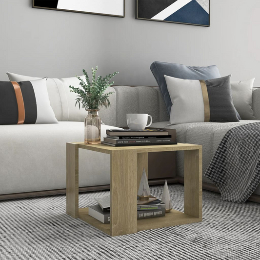 Coffee Table Sonoma Oak 40x40x30 cm Engineered Wood