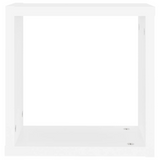 Wall Cube Shelves 2 pcs White 30x15x30 cm