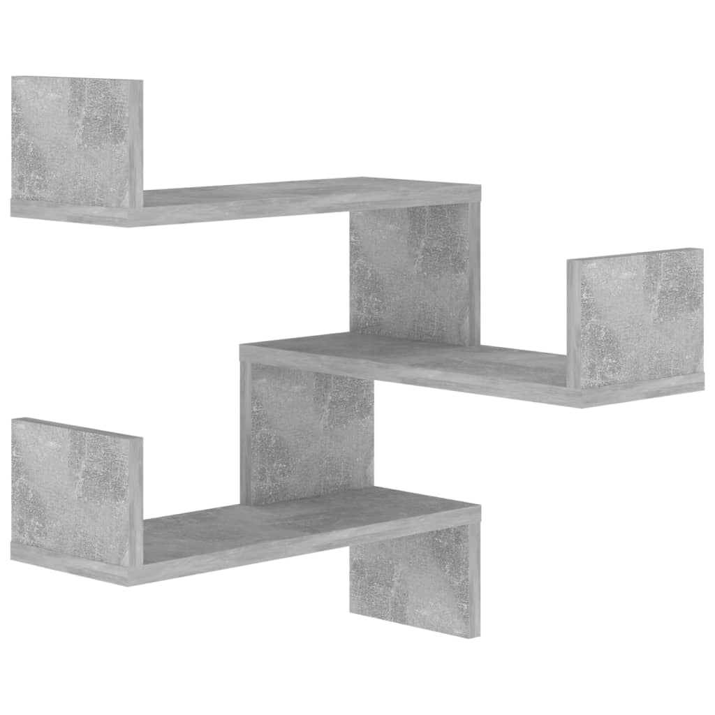 Wall Corner Shelf Concrete Grey 40x40x50 cm Engineered Wood