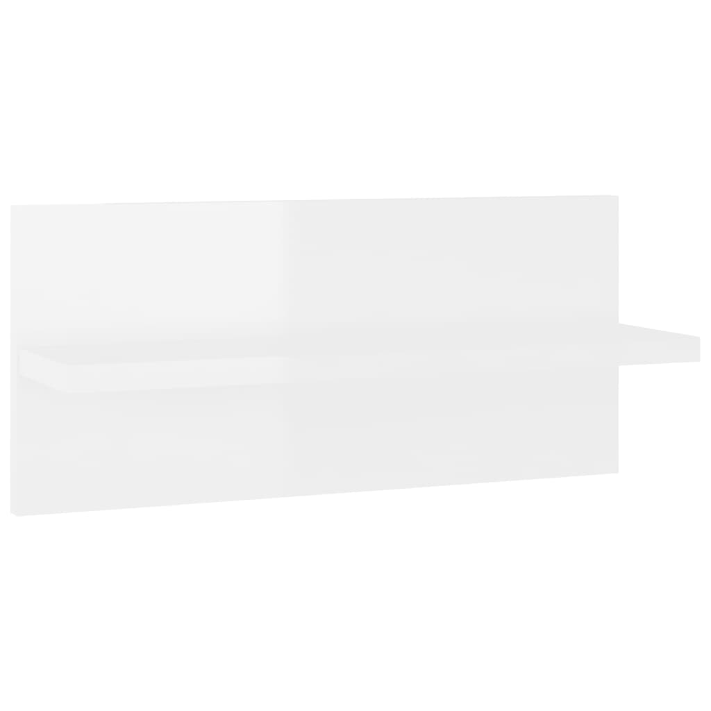 Wall Shelves 4 pcs High Gloss White 40x11.5x18 cm