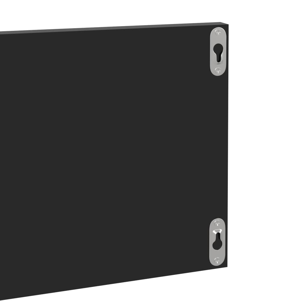 Wall Shelf 2 pcs High Gloss Black 80x11.5x18 cm Engineered Wood