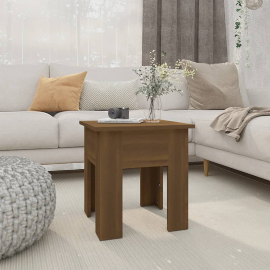 Coffee Table Brown Oak 40x40x42 cm Engineered Wood