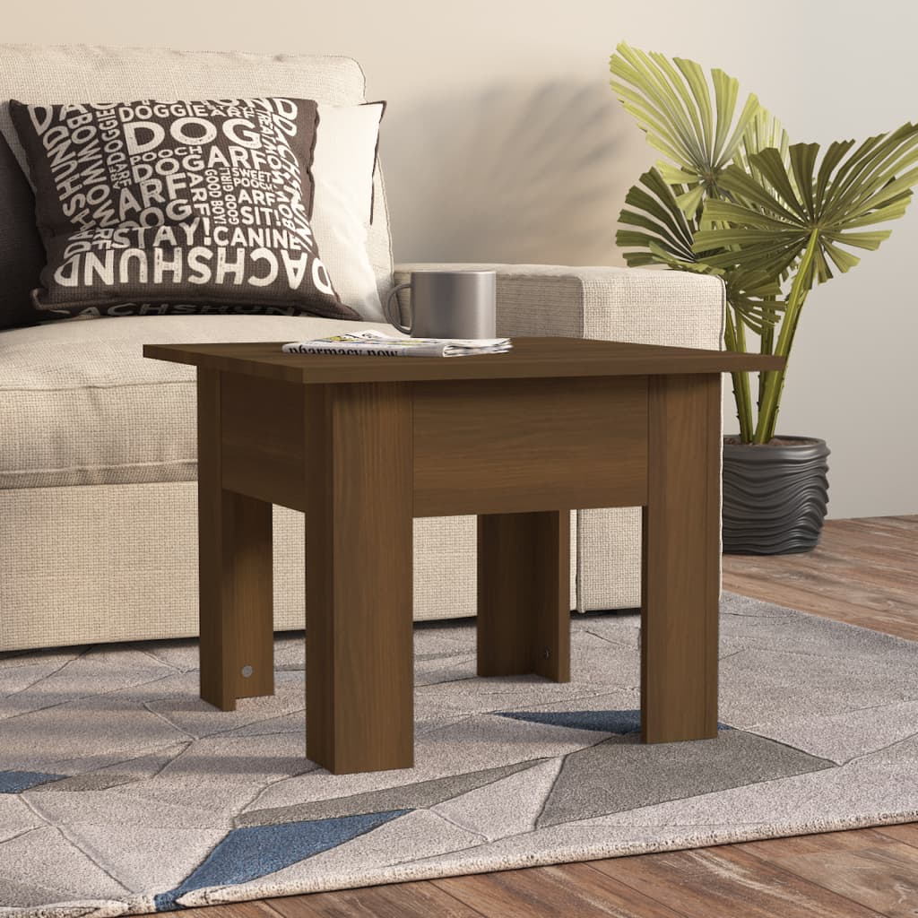 Coffee Table Brown Oak 55x55x42 cm Engineered Wood